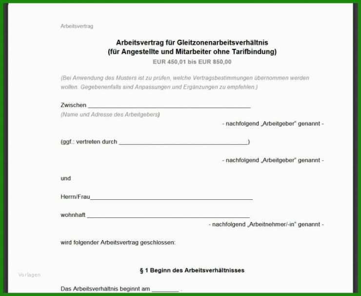 änderung Arbeitsvertrag Vergütung Muster