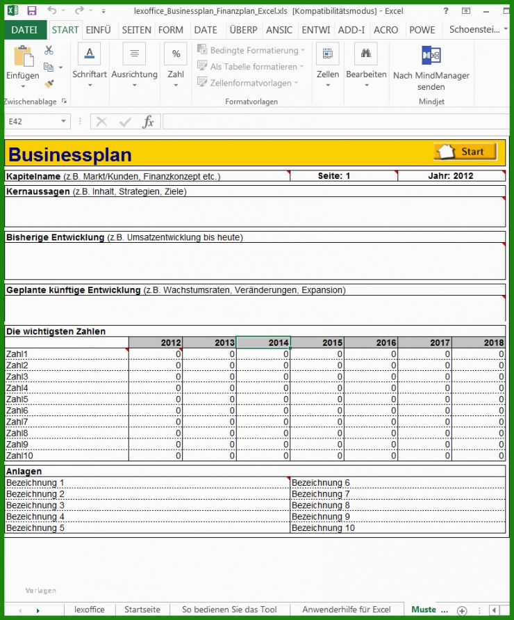 Angebot Excel Vorlage