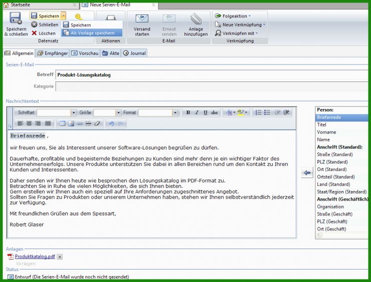 Angebot Per Email Muster