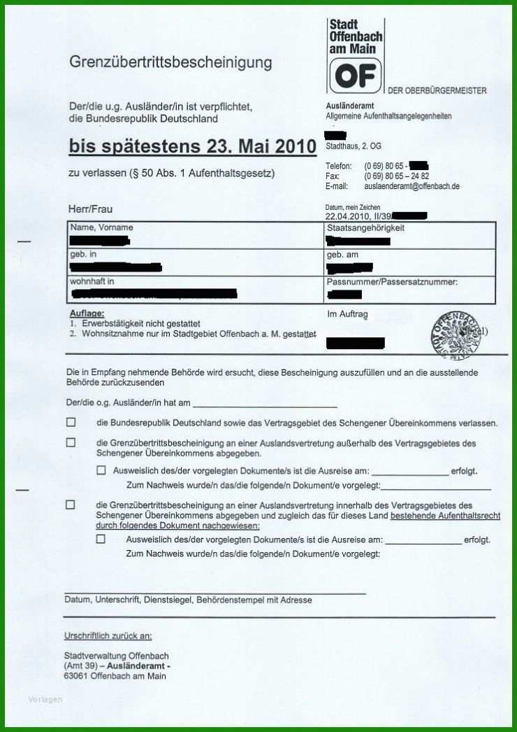 Arbeitsvertrag Ausländer Muster