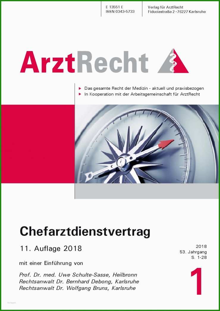 Arbeitsvertrag Chefarzt Muster