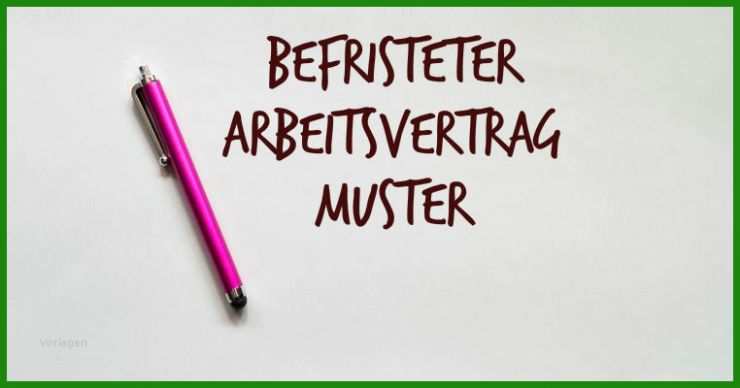 Arbeitsvertrag Muster 2016