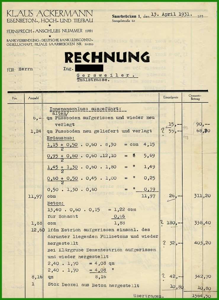 Arbeitsvertrag Tiefbau Muster