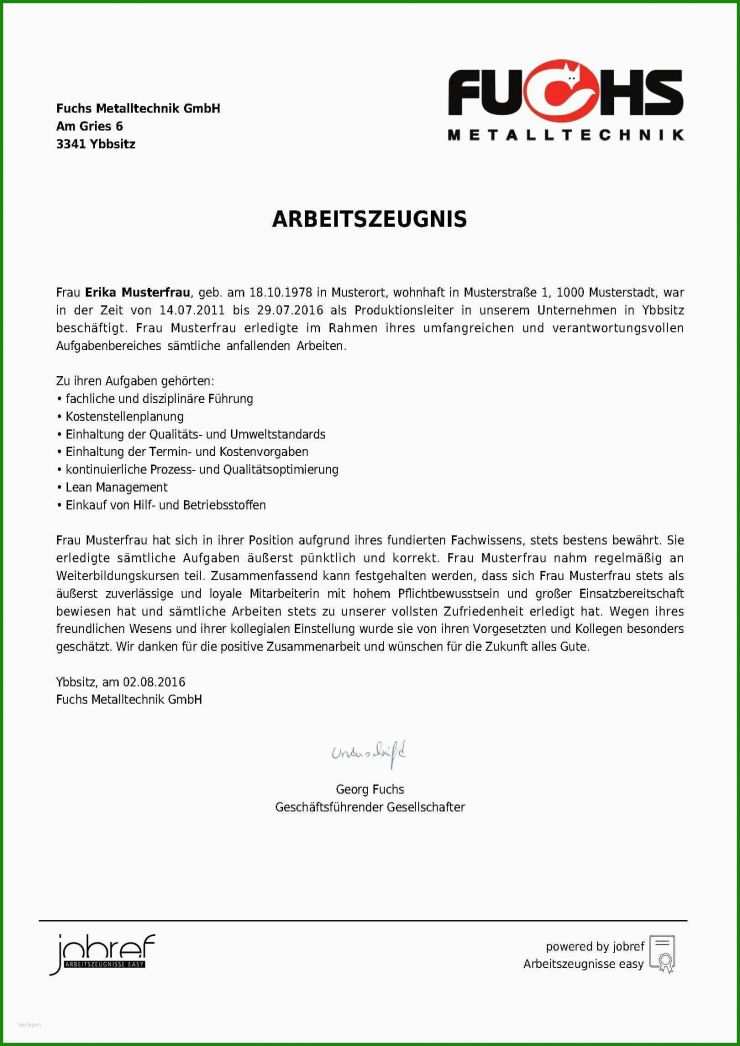 Arbeitszeugnis Immobilienkaufmann Vorlage