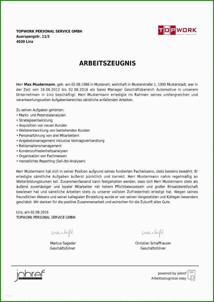 Arbeitszeugnis Marketing Muster