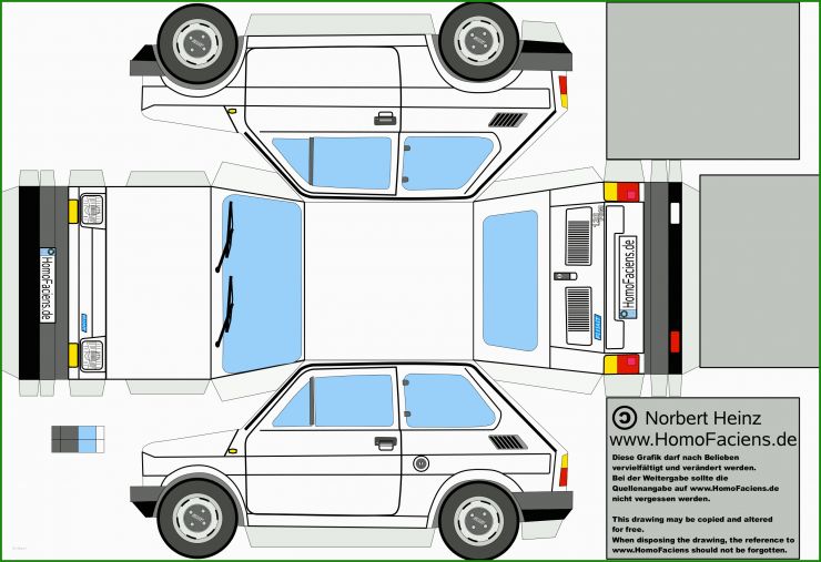 Auto Aus Papier Basteln 3d Vorlage