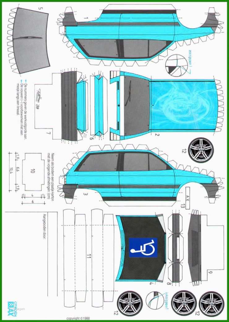 Auto Aus Papier Basteln Vorlage