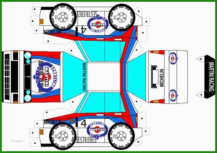 Auto Vorlage Basteln
