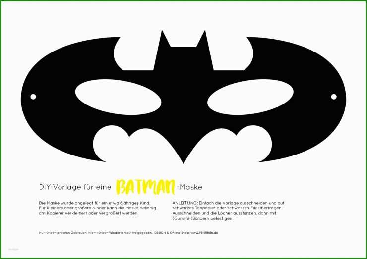 Batman Maske Basteln Vorlage