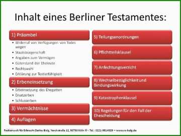 Berliner Testament Patchwork Muster