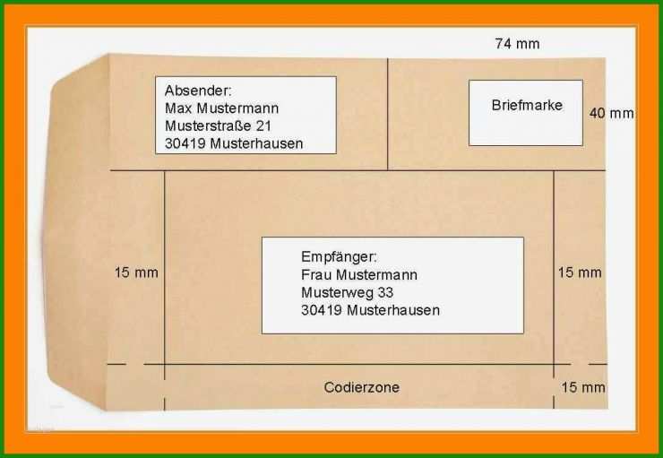 Brief Absenden Muster