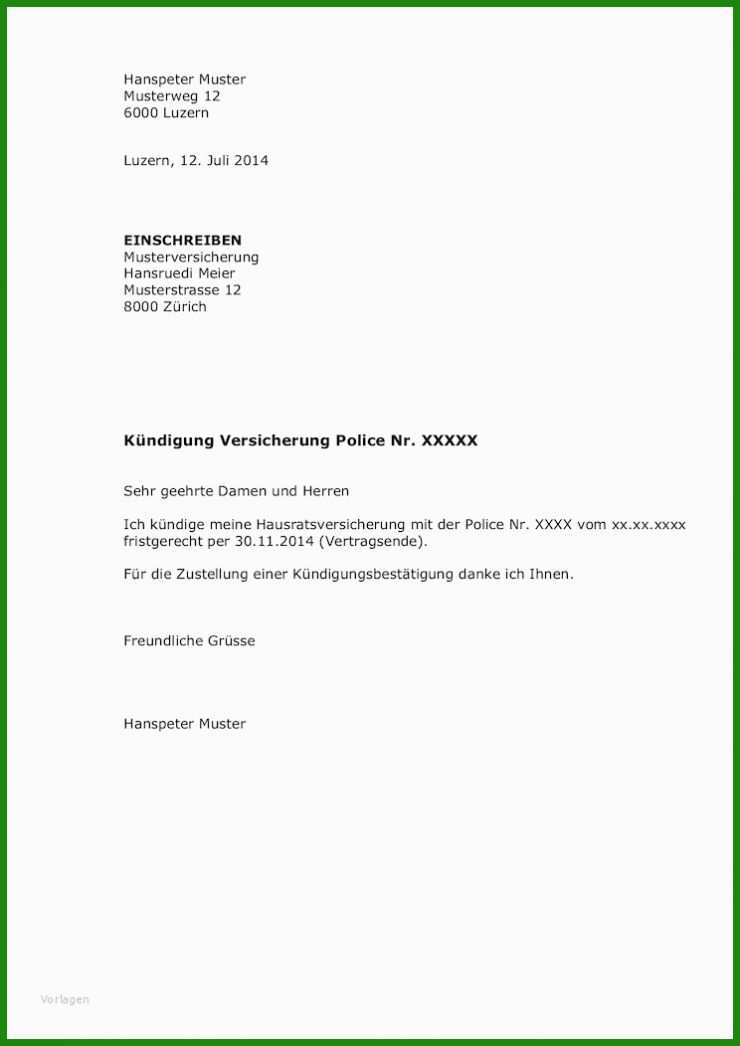 Brief An Haftpflichtversicherung Vorlage