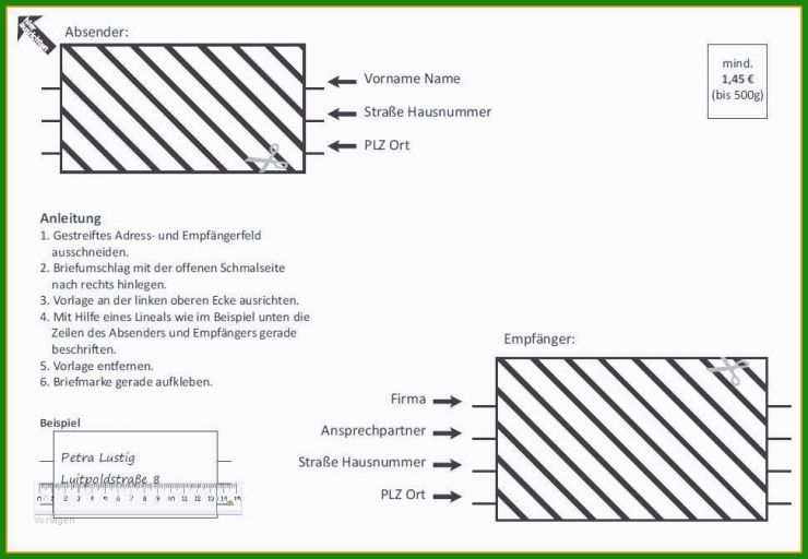 Brief Umschlag Muster