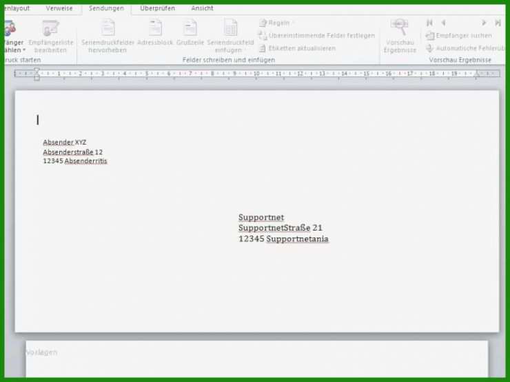 Brief Vorlage Absender Empfänger Kostenlose Vorlagen Zum Download!