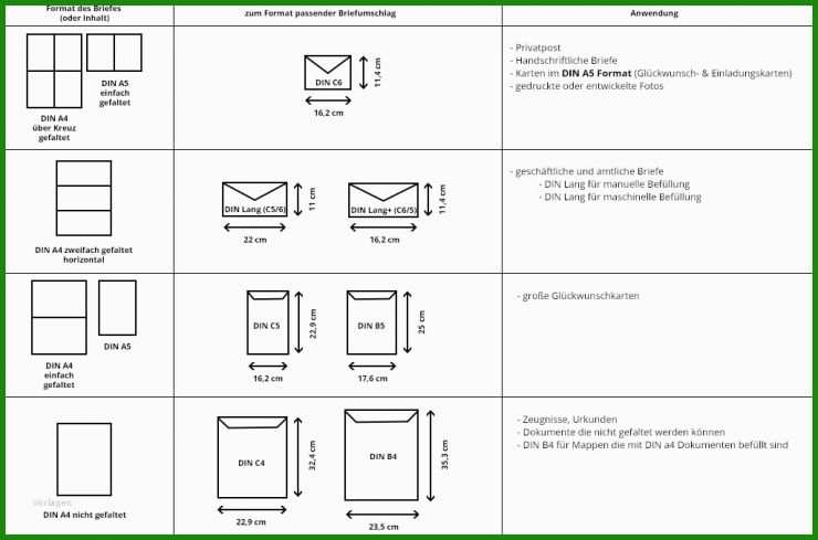 Brief Vorlage Maße