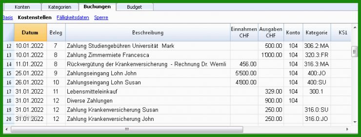 Budget Rechnung Vorlage