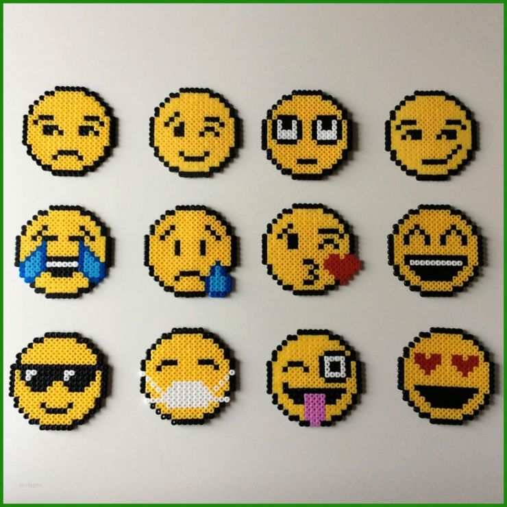 Bügelperlen Vorlagen Smileys