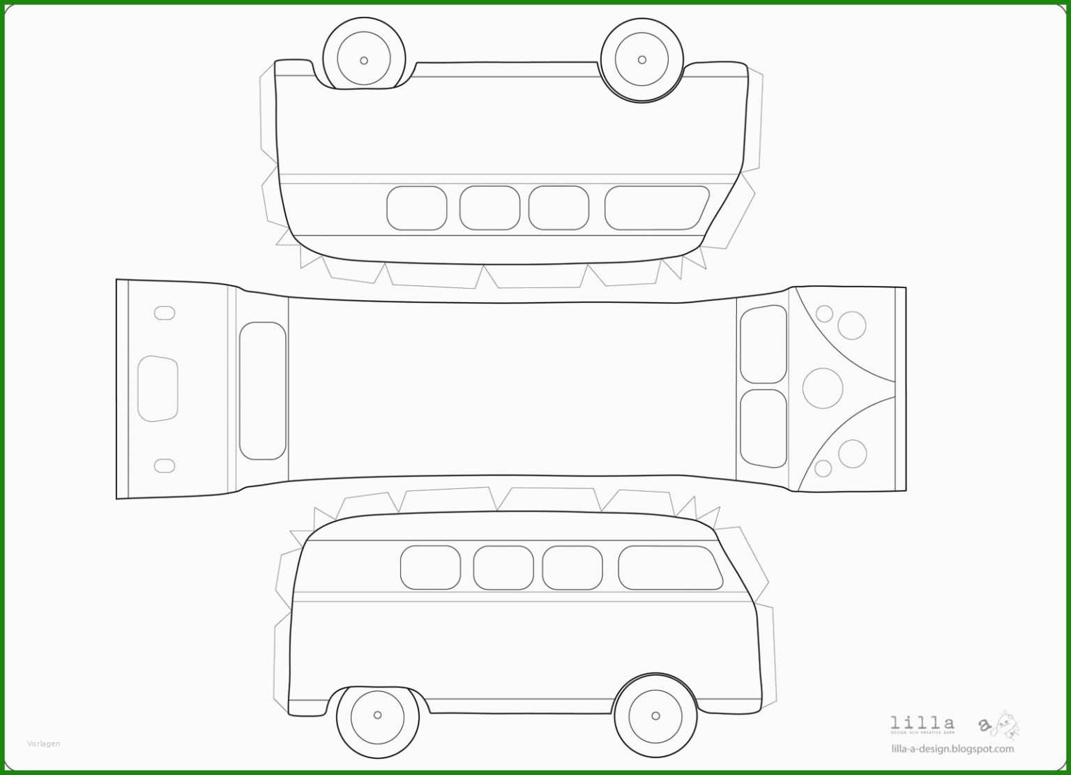 Bus Basteln Vorlage Kostenlose Vorlagen Zum Download!