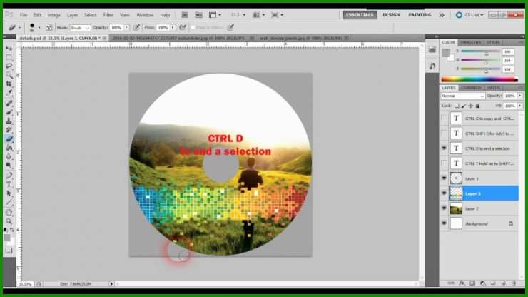Cd Etiketten Vorlage Photoshop