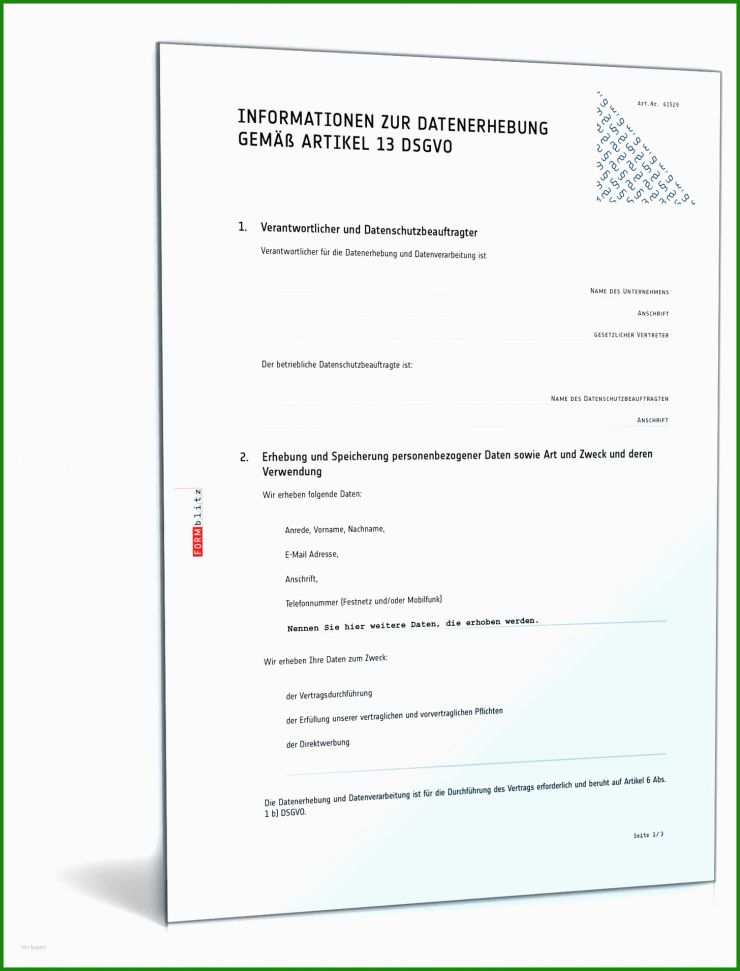 Datenschutzerklärung Arbeitsvertrag Muster