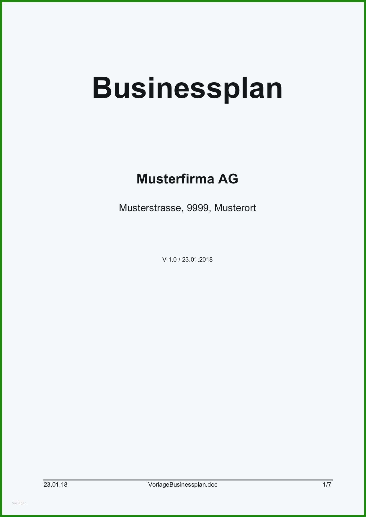 Deckblatt Businessplan Muster - Kostenlose Vorlagen Zum Download!