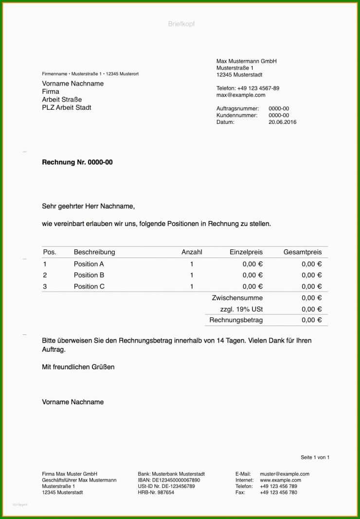 Din 5008 Brief Vorlage