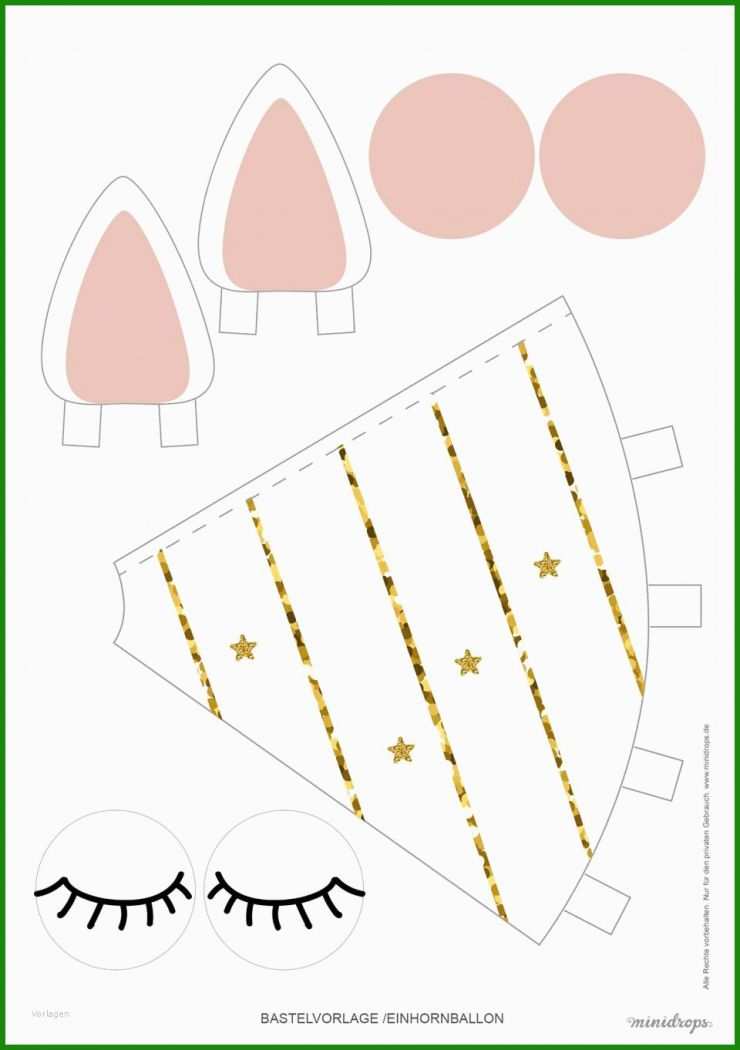 Einhorn Vorlage Basteln
