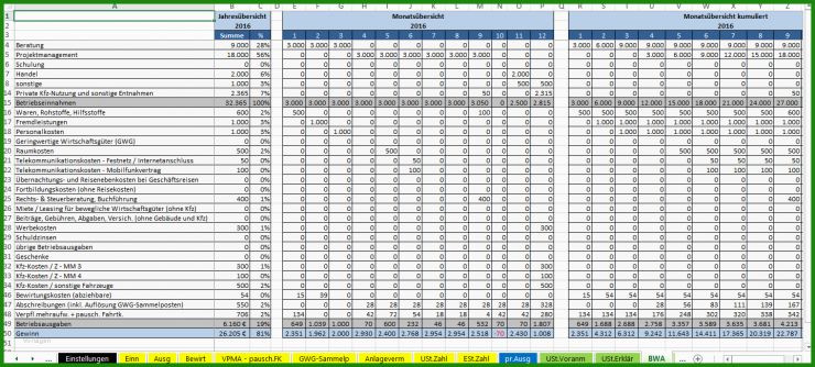 Einnahmen überschuss Rechnung Vorlage Excel Kostenlos