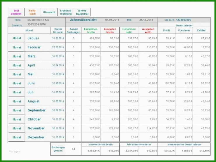 Einnahmen überschuss Rechnung Vorlage Kleinunternehmer 2014