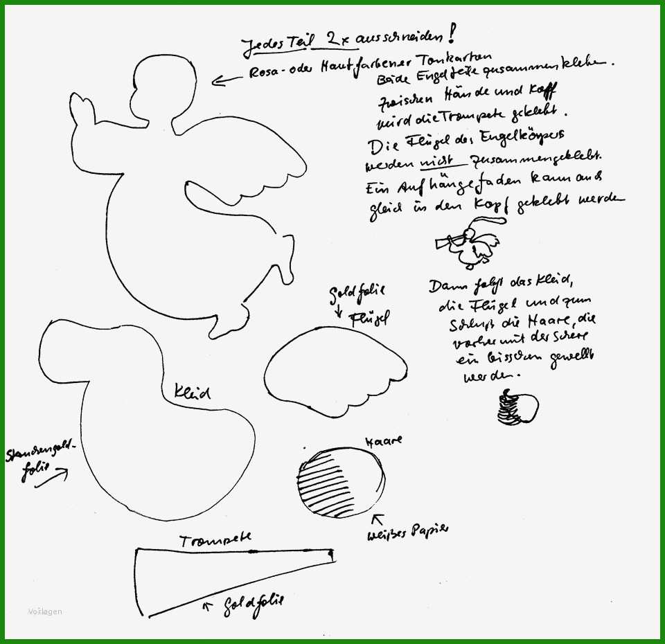 Engel Basteln Papier Vorlage - Kostenlose Vorlagen zum Download