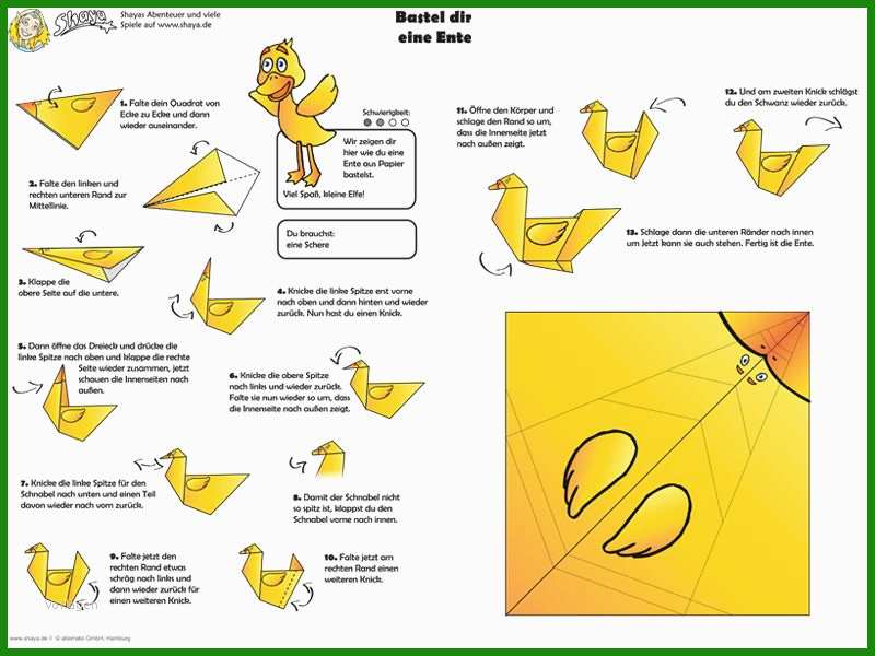 Ente Basteln Vorlage - Kostenlose Vorlagen Zum Download!