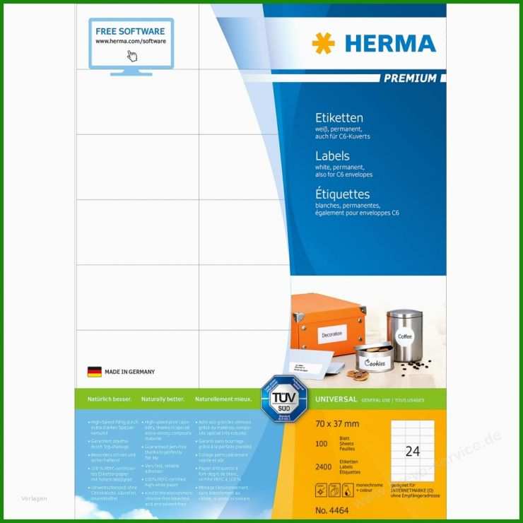 Etiketten Vorlage Herma 4464