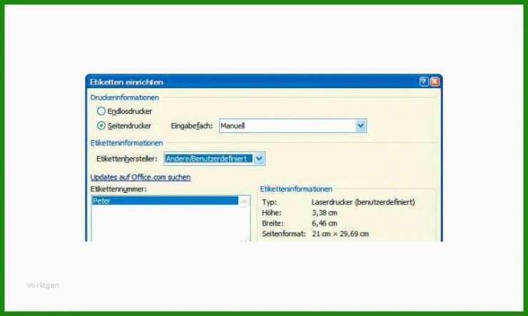 Etiketten Vorlage Mit Word 2010 Erstellen