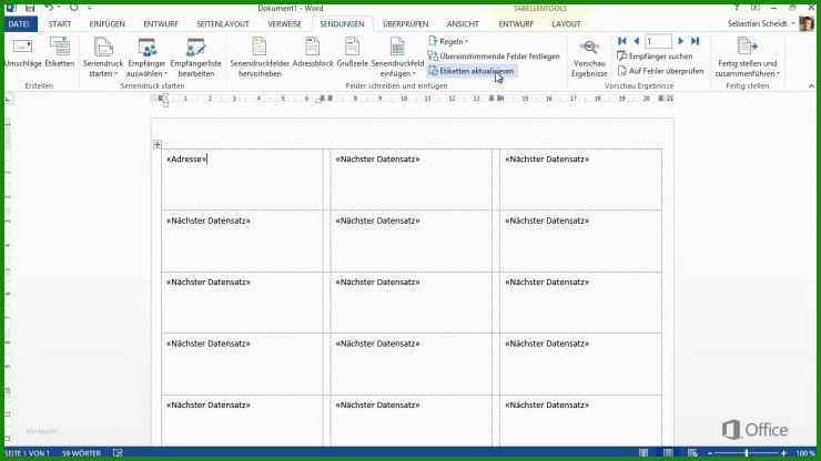 Etiketten Vorlage Mit Word Erstellen