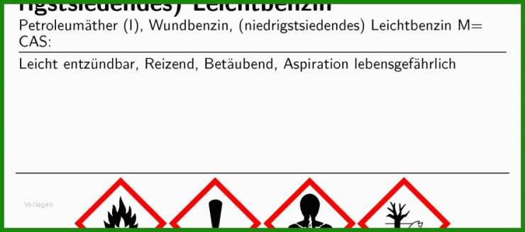 Etiketten Vorlagen Chemikalien