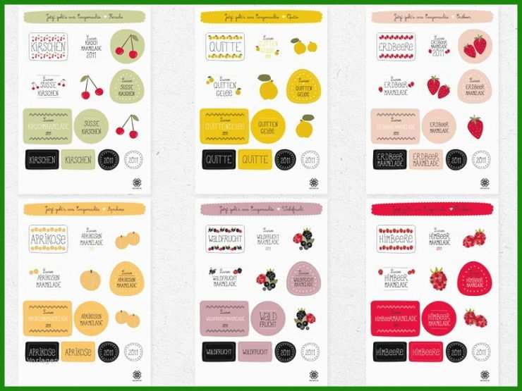 Etiketten Vorlagen Einmachen
