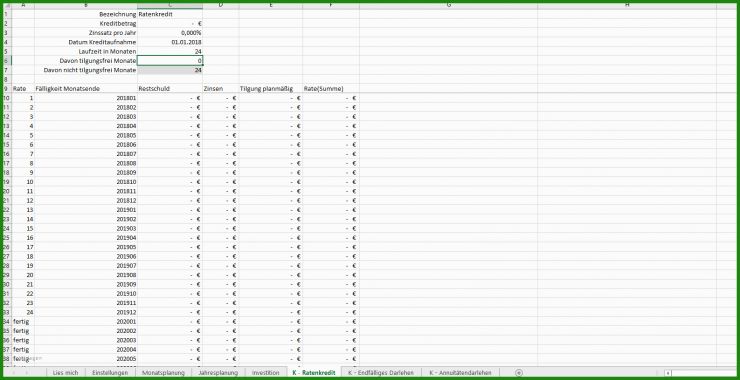 Excel Vorlage Businessplan