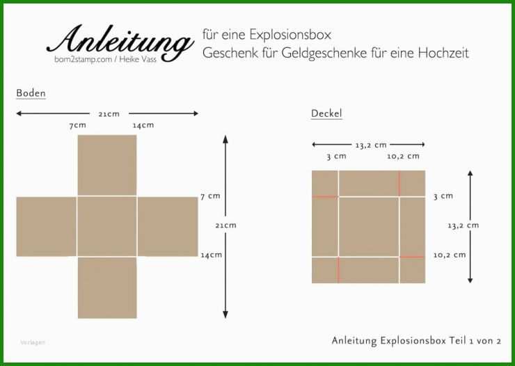 Explosionsbox Basteln Explosionsbox Vorlage