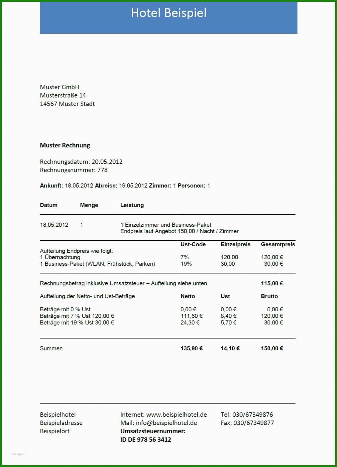 Fahrtkosten Rechnung Muster Kostenlose Vorlagen Zum Download!