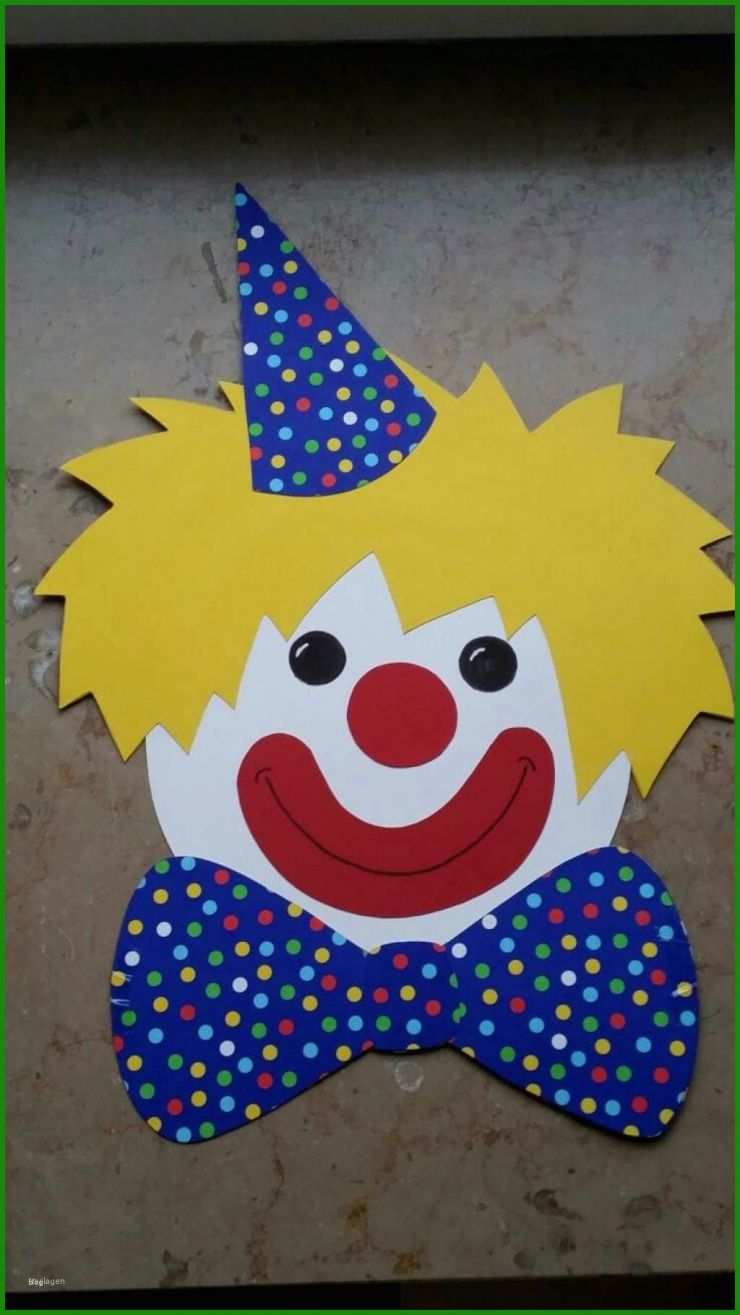 Fasching Basteln Vorlagen Clown