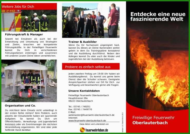 Feuerwehr Flyer Vorlage