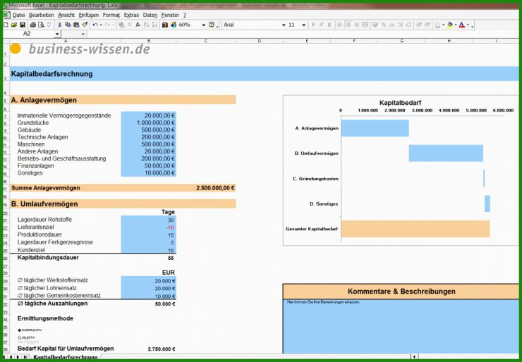 Finanzplan Vorlage Excel Businessplan