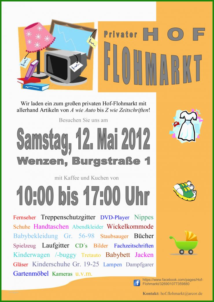 Flyer Flohmarkt Vorlage