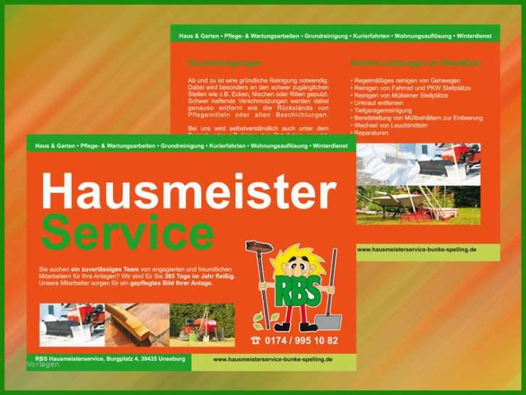 Flyer Vorlagen Hausmeisterservice