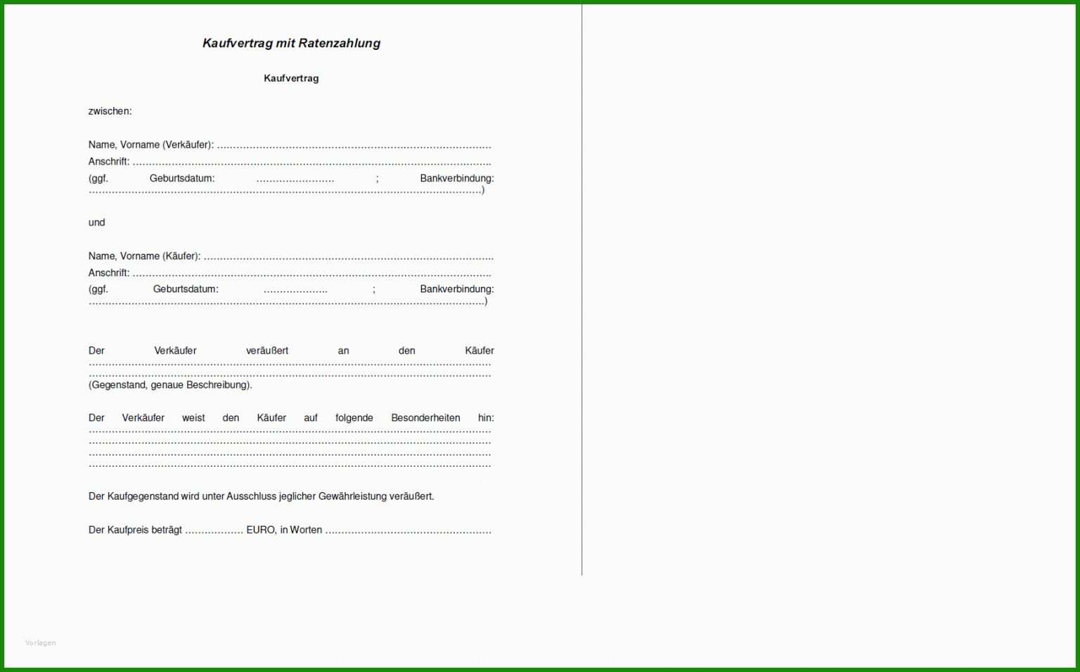 Formloser Pachtvertrag Muster Kostenlose Vorlagen zum