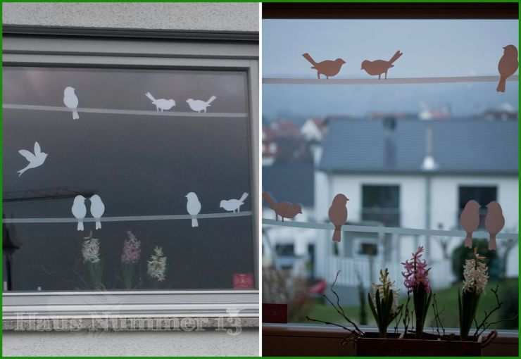 Frühlingsdeko Basteln Fenster Vorlagen