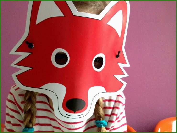 Fuchs Maske Basteln Vorlage