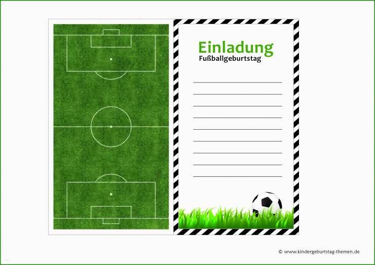 Fussball Einladung Basteln Vorlage