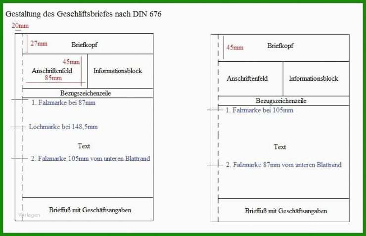 G-brief Vorlage ändern