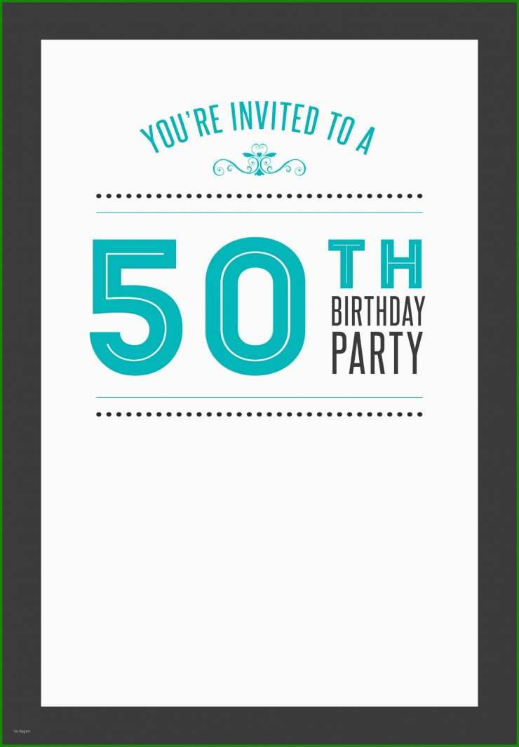 Gratis Vorlagen Einladungen 50. Geburtstag